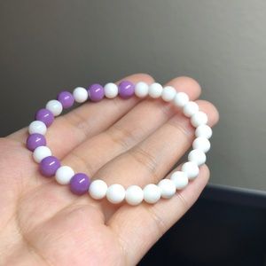 Tridacna and Lavender Phosphosiderite bracelet